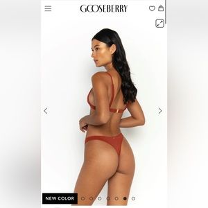 Gooseberry Thong Bottom in Rust - M brand new